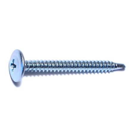 Buildright Self-Drilling Screw, #8 x 1-5/8 in, Zinc Plated Steel Truss Head Phillips Drive, 624 PK 51696